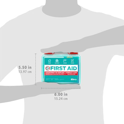 Be Smart Get Prepared 85 Piece First Aid Kit: Clean, Treat, Protect Minor Cuts, Scrapes. Home, Office, Car, School, Business, Travel, Emergency, Be Smart Get Prepared