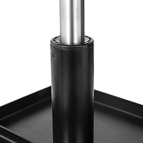 Torin ATR6350B Rolling Pneumatic Creeper Garage/Shop Seat: Padded Adjustable Mechanic Stool with Tool Tray Storage, Black Torin