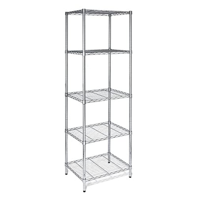 Honey-Can-Do SHF-01054 5-tier chrome shelving unit, 250 lbs