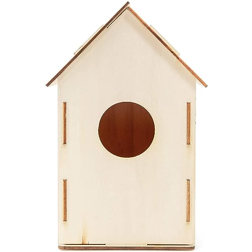 Mini Wood Bird Houses for DIY Crafts (4 Designs, 8 Count) Bright Creations