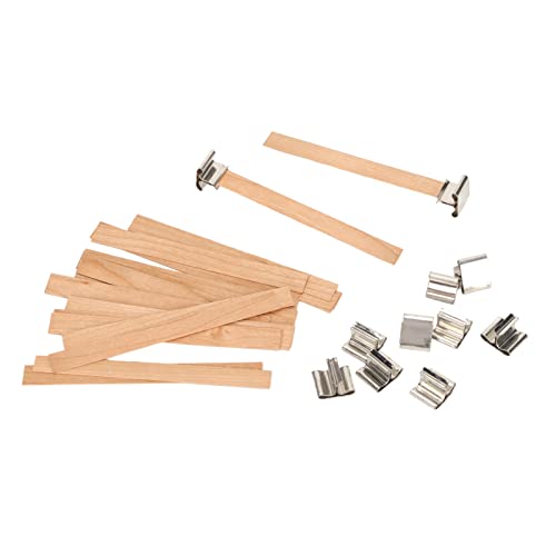 Smokeless Wooden Candle Wicks, Wood Candle Wicks Simple Operation for DIY Candle Making Janzoom
