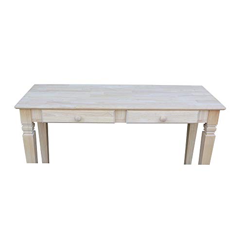 International Concepts Java Sofa Table with 2 Drawers, Unfinished IC International Concepts