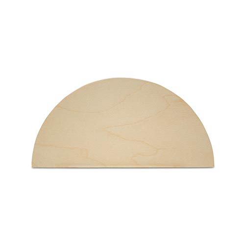 Half Circle Cutouts 12 inch, Pack of 3 Semicircle Wooden Cutouts for Crafts, Wood Signs & Unfinished Wood Door Hangers, by Woodpeckers Woodpeckers
