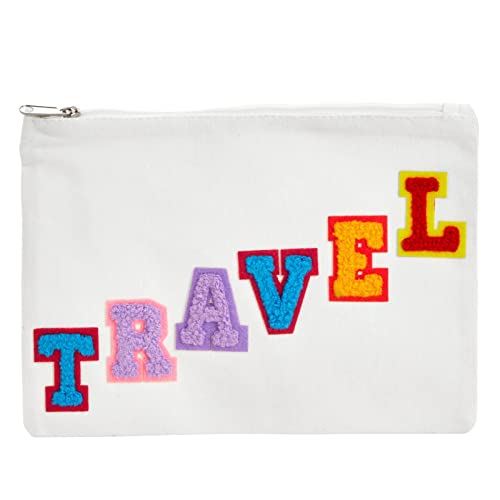 Bright Creations 6-Pack White Makeup Bag Set with Zipper, Customizable Canvas Pouches for DIY Arts and Crafts, Items to Tie-Dye for Cosmetic Items, Bright Creations