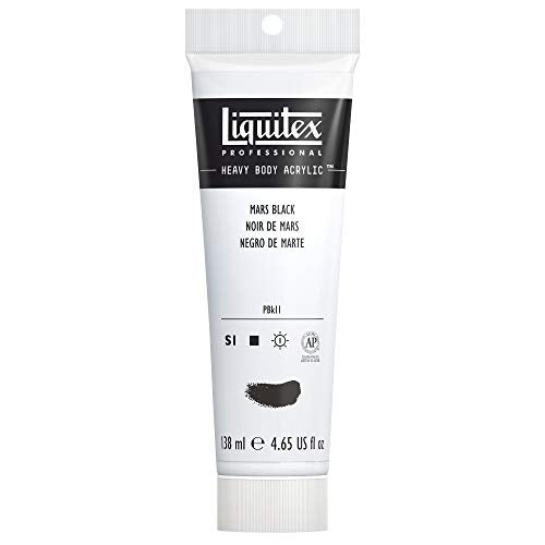 Liquitex Professional Heavy Body Acrylic Paint, 4.65-oz (138ml) Tube, Mars Black Liquitex