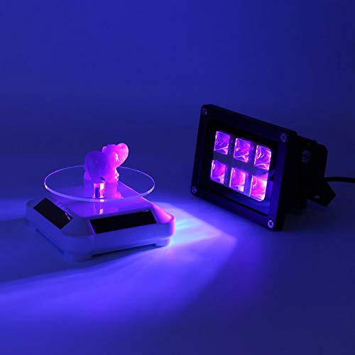 Solar Turntable 360° Rotating Stand, Double Used Rotating Display for UV Resin Curing Light LCD/SLA/DLP 3D Printer Solar Power Jewelry Spinner Watch Creality