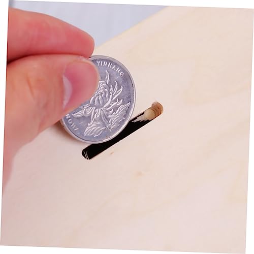 VILLCASE Box House Shaped Money Bank Wood House Organizer Unfinished Piggy Bank Cash Coin Can Kid Coin Bank DIY Wood Coin Bank Desktop Wood Holder VILLCASE