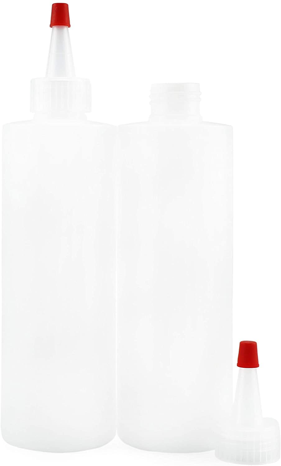 Cornucopia 8oz HDPE Plastic Squeeze Bottles w/Yorker Tips (6-Pack), Empty Refillable Bottles for Arts, Crafts & Kitchen (6 Pack) Cornucopia Brands