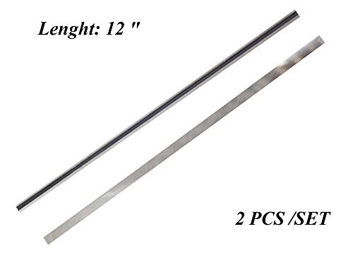 12 Inches Planer Blades Knives HSS Replacement for Model Makita 2012 and 2012NB Thickness Planer Heat Treated Double edge- Set of 2 Asieg Tool