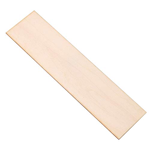 BQLZR 200x50x1.5mm Rectangle Unfinished DIY Paulownia Wooden Sheets for Hand-Made Project Miniatures House Building Architectural Model Pack of 6 BQLZR