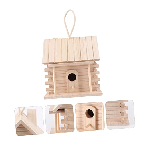 VOSAREA 2pcs Birdcage Birds Hut Bed Artificial Bird Craft Bird House Bird Sleeping Bed Wild Bird House Bird Home Birdhouse Outside Birds Cages VOSAREA