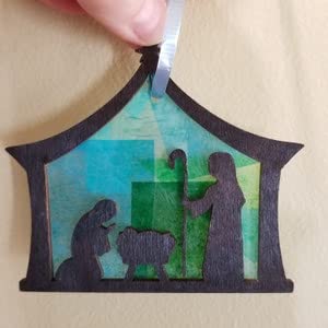 Unfinished Wood Bethlehem Nativity Shape - Christmas - Craft - up to 24" DIY 7" / 1/2" 24 Hour Crafts