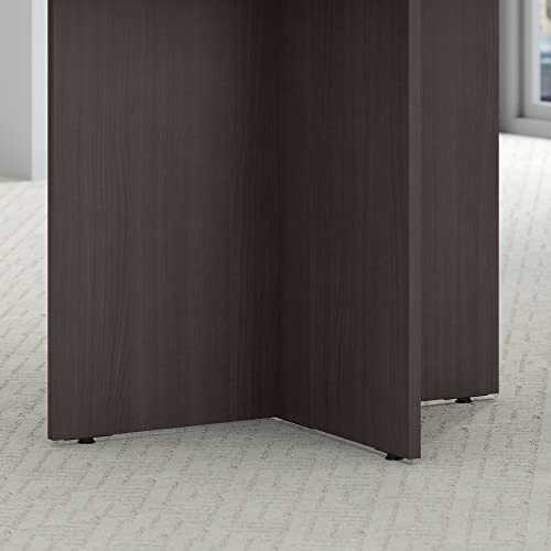 Bush Business Furniture Round Conference Table with Wood Base, Circular Meeting Room Desk for 4 Users, 42W, Storm Gray Bush Business Furniture