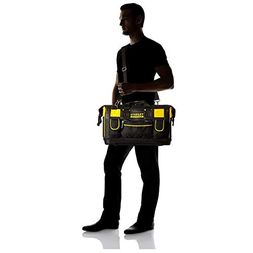 STANLEY FATMAX Open Mouth Rigid Tool Bag with Storage Compartment, Multi-Pockets Storage Organiser, 20 Inch, FMST1-71180 Stanley