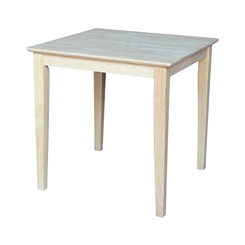 International Concepts Square Solid Wood Top Table with Shaker Legs, 30-Inch IC International Concepts