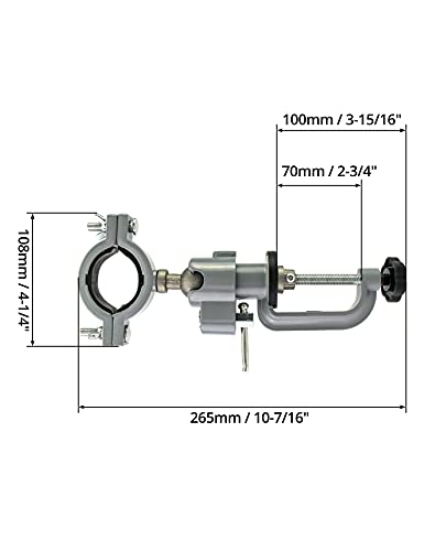 QWORK Bench Clamp Vise, 360 Degree Universal Electric Drill Stand Grinder Holder Bracket for Jewelry Making, Table Electric Drill Household QWORK