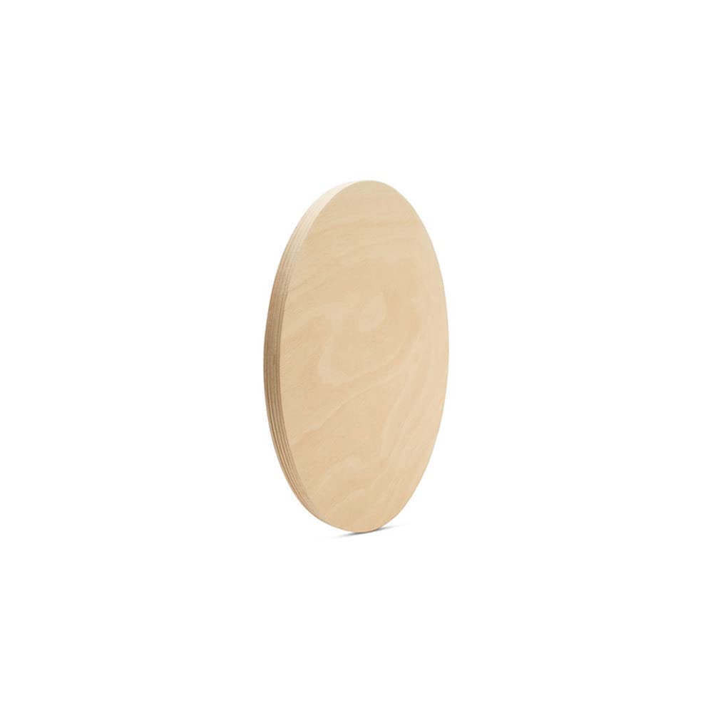 Wood Circle Disc 5 inch Diameter, 1/2 inch Thick, Birch Plywood, Pack of 10 Unfinished Round Wooden Circles for Crafts by Woodpeckers Woodpeckers