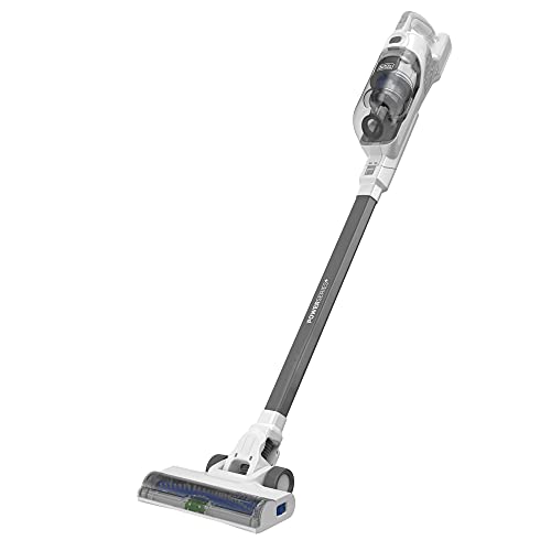 BLACK+DECKER POWERSERIES+ 16V MAX Cordless Stick Vacuum with LED Floor Lights, Lightweight, Multi-Surface, White (BHFEA420J) BLACK+DECKER