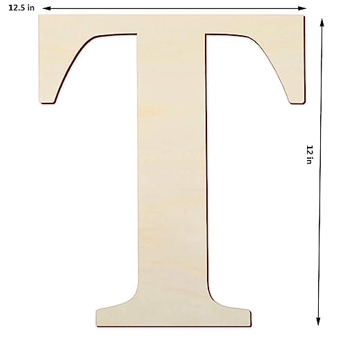 12 inch Large Blank Wooden Letters Unfinished Wooden Letters Wooden Board Sign for DIY Craft Projects for Walls Decor, Party, Birthday,Wedding Lnhiya