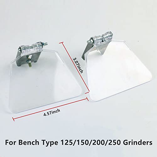 Bench Grinder Eye Shield, 2 Pcs Grinder Eyeshield Replacement Kit for Most Bench Grinders WAGX