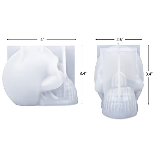 LET'S RESIN Silicone 3D Large Skull Shape Molds, Skeleton Skull Epoxy Resin Mold for Candle Making, Home Decor, Outdoor, Resin Casting Art Crafts LET'S RESIN