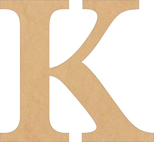 Unfinished Wooden Letter K Times Font, 2 Inch Small Wood Alphabet for Kids Paintable Crafts, Classic Wall Hanging Blank Cutout NEXTCraft