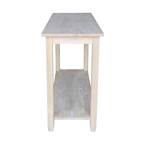IC International Concepts Solano Console Table, 48 in W x 16 in D x 30 in H, Unfinished IC International Concepts