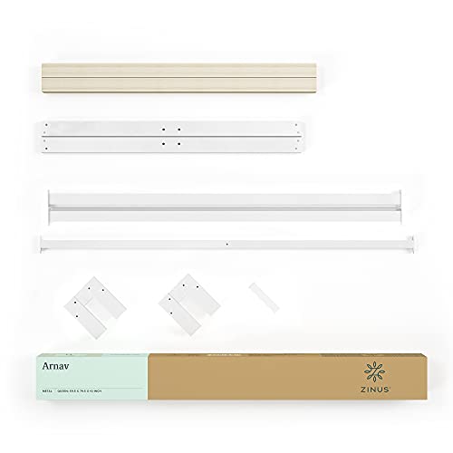 ZINUS Arnav Twin Metal Platform Bed Frame with Wood Slat Support, No Box Spring Required, Easy Assembly, White Zinus