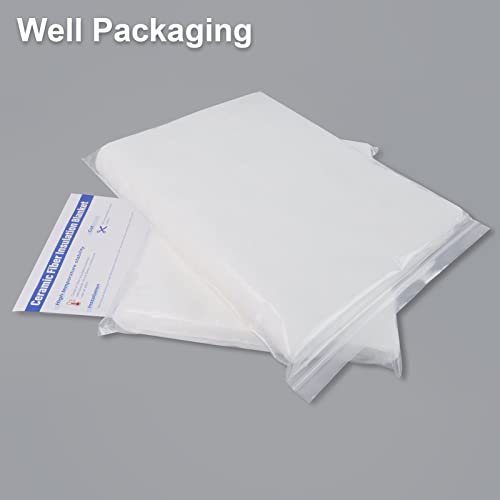 Lyrufexon Ceramic Fiber Insulation, 24"x15.7"x1" Thick, 2600F Fireproof Insulation Blanket for Wood Stove Baffle, Fireplace, Pellet Stove, Chimney, Lyrufexon