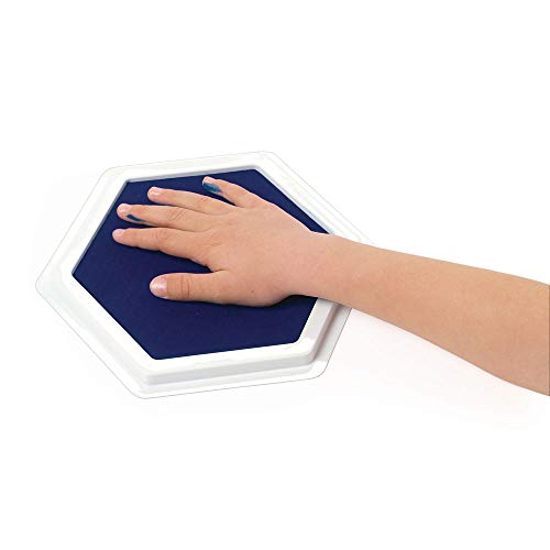 Colorations Classic Primary Colors Jumbo Washable Stamp Pads Washable Ink Pack of 6 (6"L x 7"W) - Classroom Stamping for Kids With Lid Colorations
