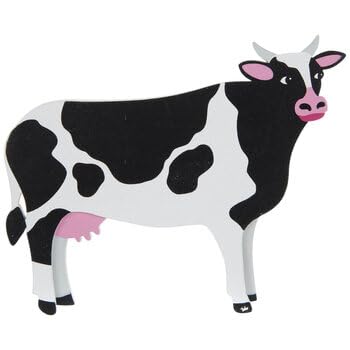 MPD Wood Painted Cutout Shape (Cow) Daisy Crafts