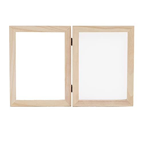 Eage Paper Making Screen Frame, A5 Size 7.5 x 9.8 Inch Wooden Papermaking Mould Kit for DIY Paper Craft and Dried Flower Handcraft Eage
