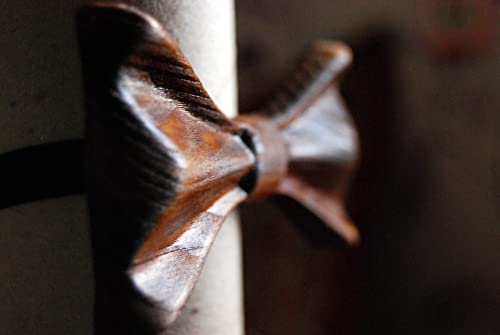 3D Mens Wooden Bow Tie - Unique Wood Bow Tie for Men - Ukrainian Wave Design Wedding Bowtie for Men and Boys in Craft Box HatynkaUA