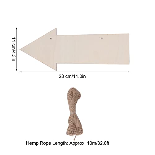 Wood Arrow Hanging Sign, 10 Pcs Blank Wood Plaque with Twines Unfinished Wooden Arrows Wall Decor for DIY Wooden Projects Craft Painting Holiday Ladieshow