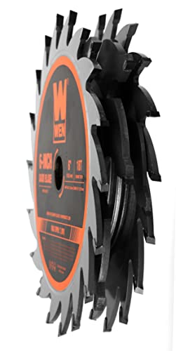 WEN BL067D 6-Inch 18-Tooth Carbide-Tipped Stacked Dado Blade Set for 8-1/4 and 10-Inch Table Saws WEN