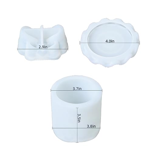 DIYcraft Resin Molds Silicone Mold, Lotus Leaf Storage Box Epoxy Mold Bow Knot Storage Box Decoration Craft Making (Mirror Style Small) DIYcraft