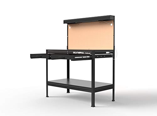 Olympia Tools Multipurpose Workbench with Light, 87-883-917 , Black Olympia Tools