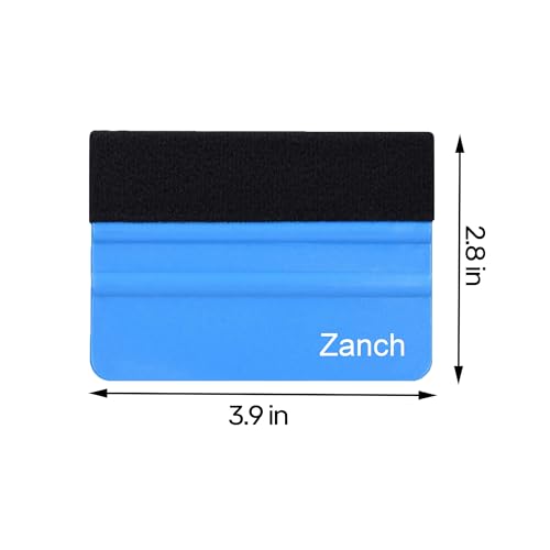 Zanch Felt Squeegee for Vinyl,Plastic Felt Edge Vinyl Squeegee,Graphic Decal Scraper Applicator Tool,Window Tint Squeegee with Black Fabric Felt Edge Zanch