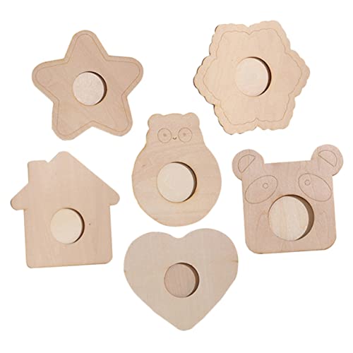 DECHOUS 30 Pcs Wooden Blank Photo Frame Star Picture Frame Diy Blank Wooden Frame Painting Craft Kit Blank Wood Picture Frame Unfinished Picture DECHOUS