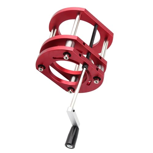 Router Lift, Aluminum Alloy Stainless Steel Diameter Motors Woodworking Router Table Insert Plate Lift Base with 4 Jaw and Crank Handle, Clamping Cryfokt