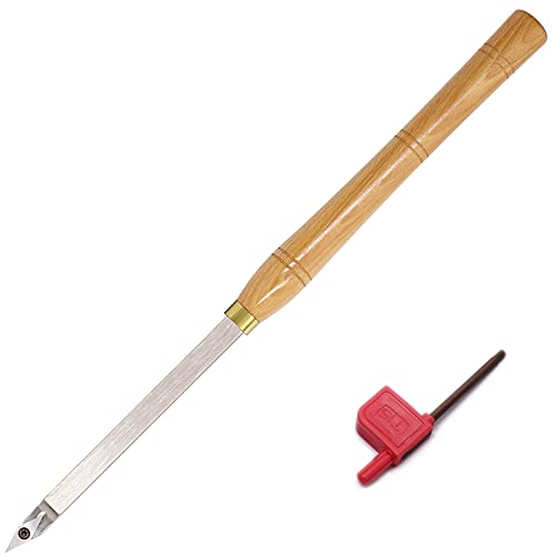 19.68Inches Wood Turning Tool Sharp Detailer Carbide Tipped Lathe Chisel Tool Bar Blades Gouge Skew Spear 35° With Diamond Carbide Insert for Wood Asieg Tool