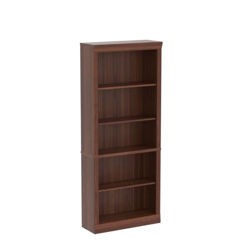 VICTONE Cherry 5-Shelf Wooden Bookcase for Stylish Home Storage VICTONE