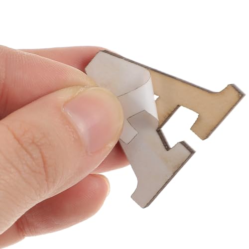 VILLCASE Mini Wood Letters and Numbers, Unfinished Wooden Alphabet Letter Slices, Wood Pieces DIY Wooden Numbers Blank Letters Spelling Educational VILLCASE