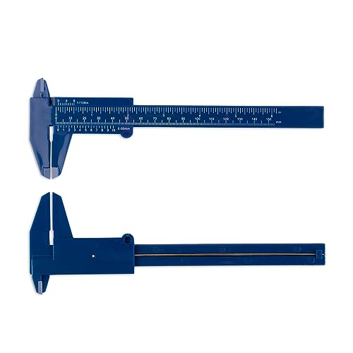 Ultrassist Plastic Vernier Caliper (2pcs), 150 mm Mini Plastic Caliper for School Student, Portable 0-6 Inch Measuring Tools, Sliding Gauge Ultrassist