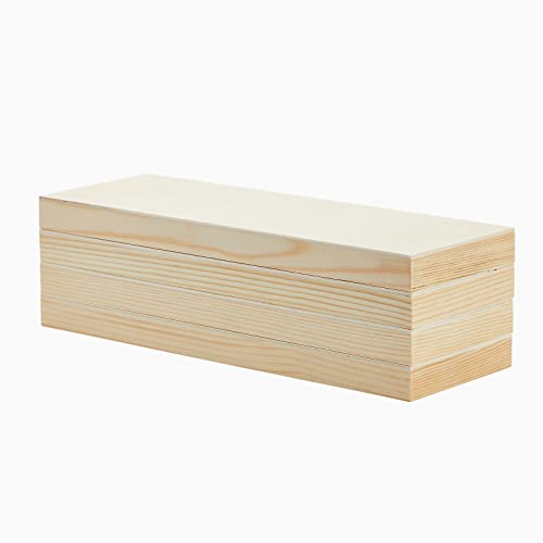 6 Pack Unfinished Wood Canvas Boards for Crafts, Wooden Panels for Painting (4 x 12 in) Bright Creations