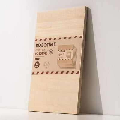 ROBOTIME 6 Pcs Basswood Sheets 1/8, 3mm Basswood for Laser Cutting, 1/8 Plywood Thin Wood Sheets for Craft Projects, 12"x20"