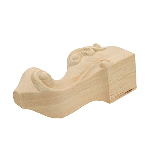 FarBoat 6" Height Unfinished Solid Wood Furniture Legs Replacement Sofa Couch Chair Feet Carved Wood Feet Coffee Table Cabinet Feet Set of 4 FarBoat