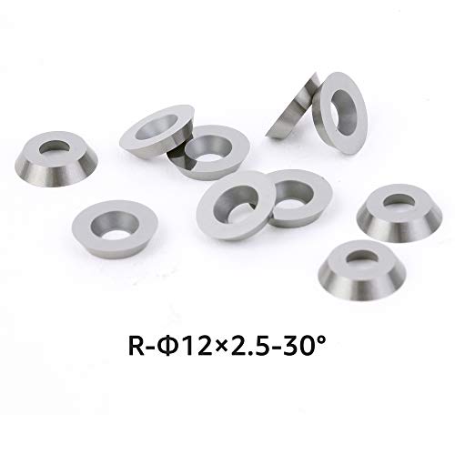 DLtools 1/2”(12mm) Round Tungsten Carbide Insert Replacement Cutter,for Mini/Mid Finishers and Full/Pro Hollowers Wood Turning Tools (10pcs) DL TOOLS