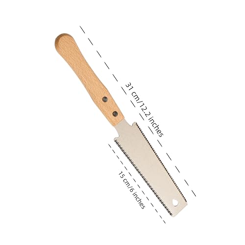 Double Edge Handsaw with 6-Inch Flexible Blade, Double Edge Pull Saw TPI 17/14, Small Double Edge Handsaw for Woodworking, PVC Pipe Cutting and DIY JTZXJJX