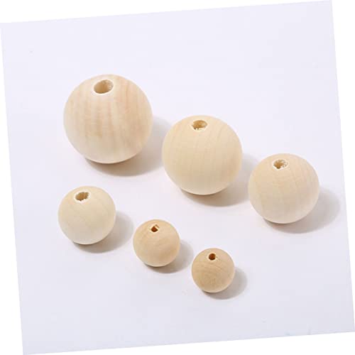 KALLORY 200pcs Small Wooden Beads Spacer Loose Beads Wooden Charm Beads Wood Craft Beads Jewelry Making Beads Wood Loose Beads Unfinished Spacer KALLORY
